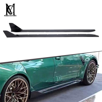 BMW G80/G82 M3 M4 V Style Gloss Black Side Skirts 2021+